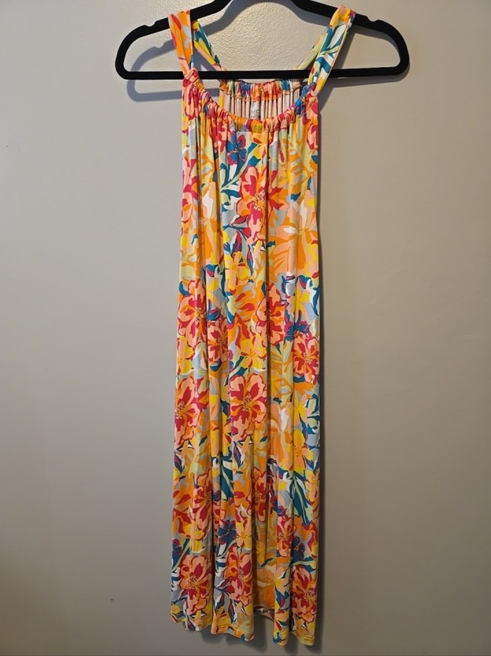 Time And Tru Women's Dress Tropical Floral Print, Pockets Cover-up